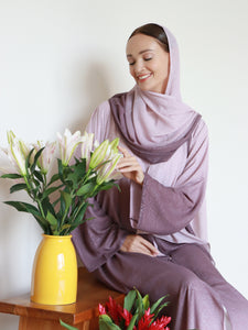 Najma Ombre Abaya 2.0 in Pale Plum