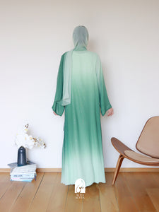 Najma Ombre Abaya in Mint Green