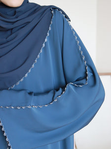 Lana Abaya in Steel Blue