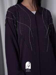 Layla Abaya in Dark Purple