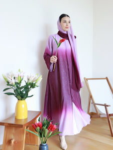 Najma Ombre Abaya in Purple
