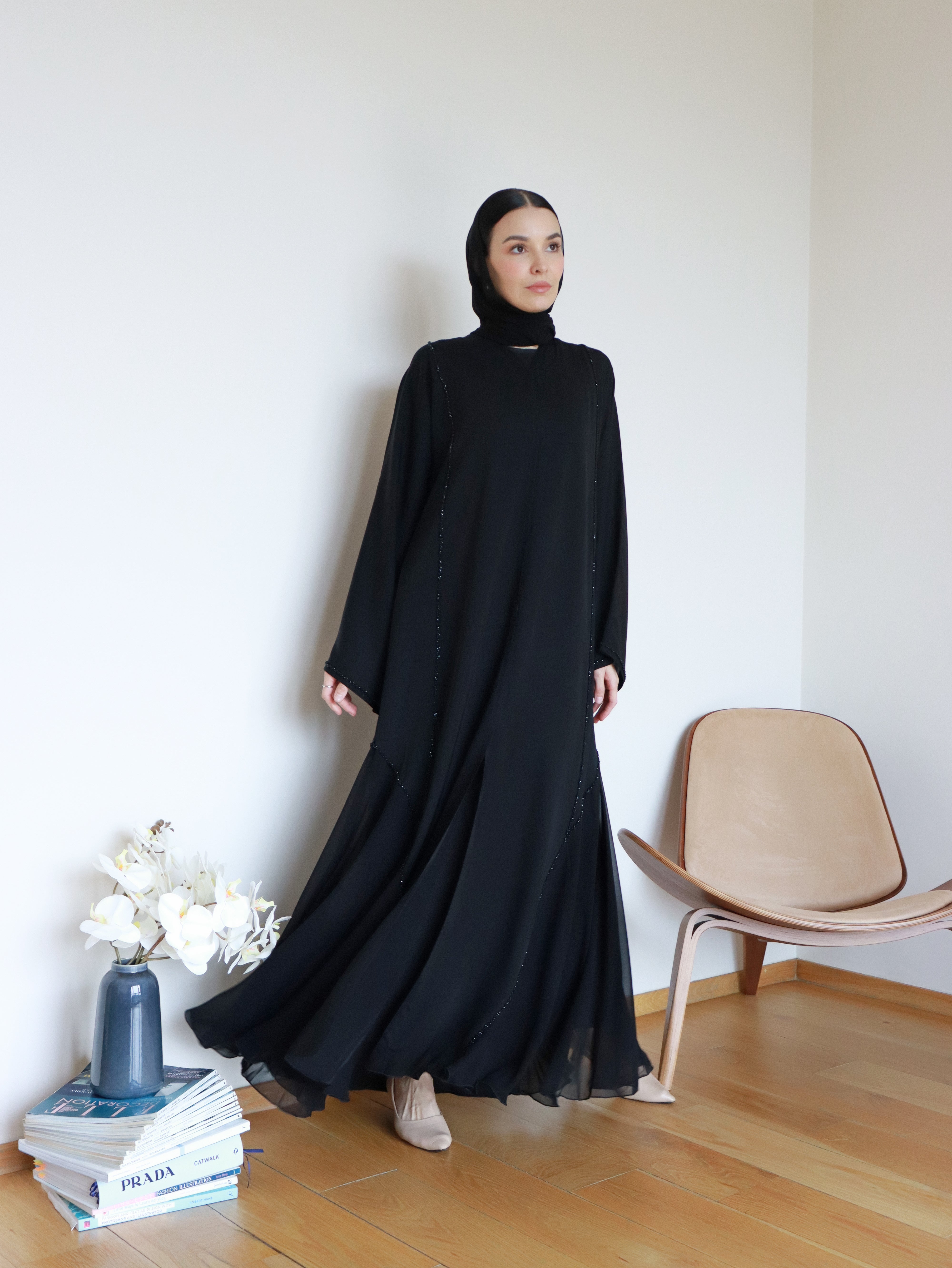 Jameela Abaya in Black