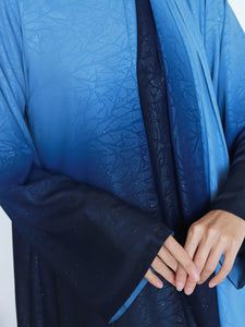 Najma Ombre Abaya 2.0 in Royal Blue