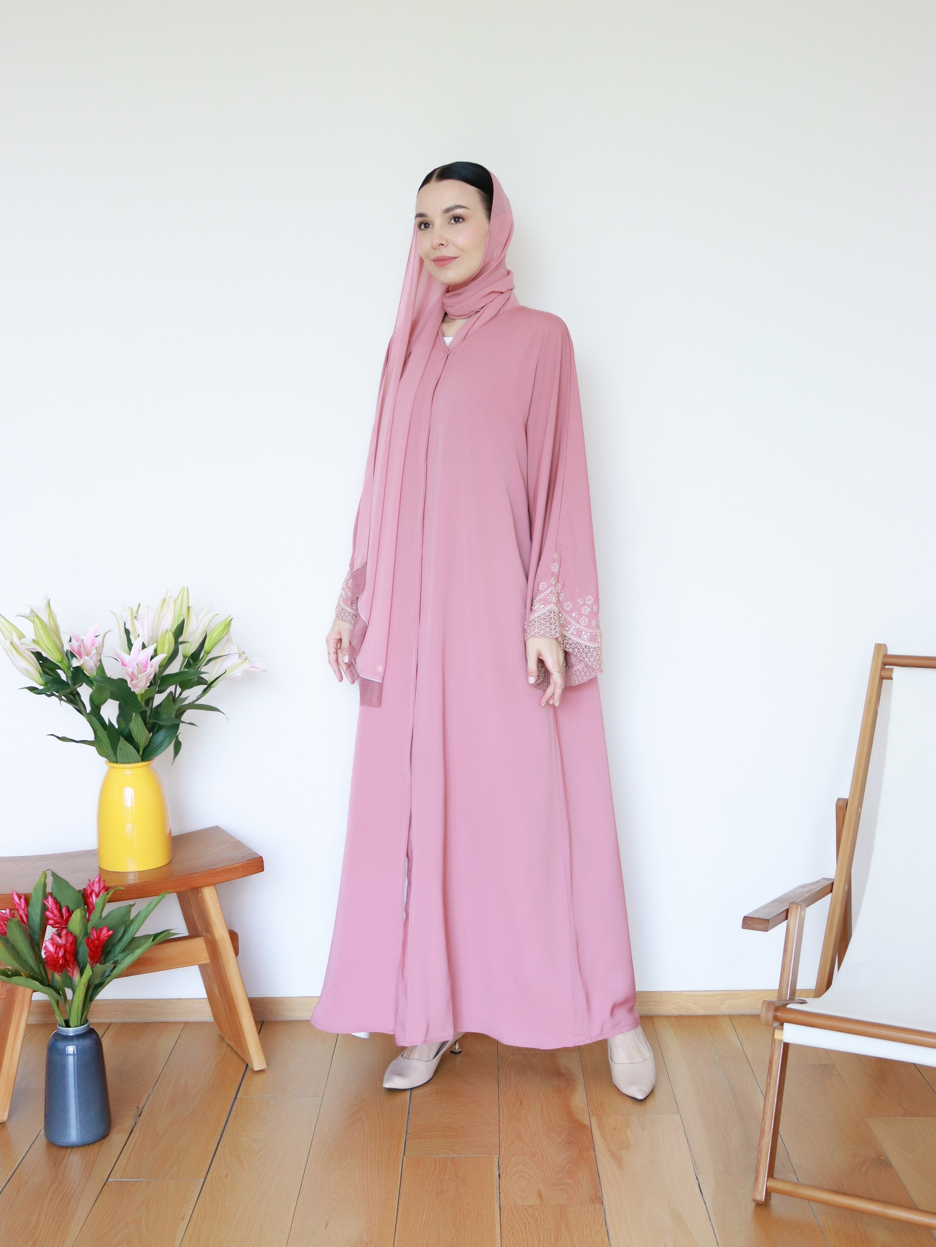 Mardiyya Abaya in Rose Gold