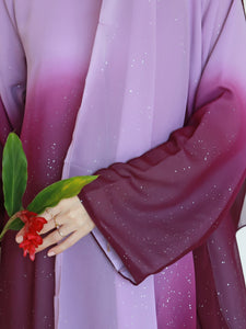 Najma Ombre Abaya in Purple