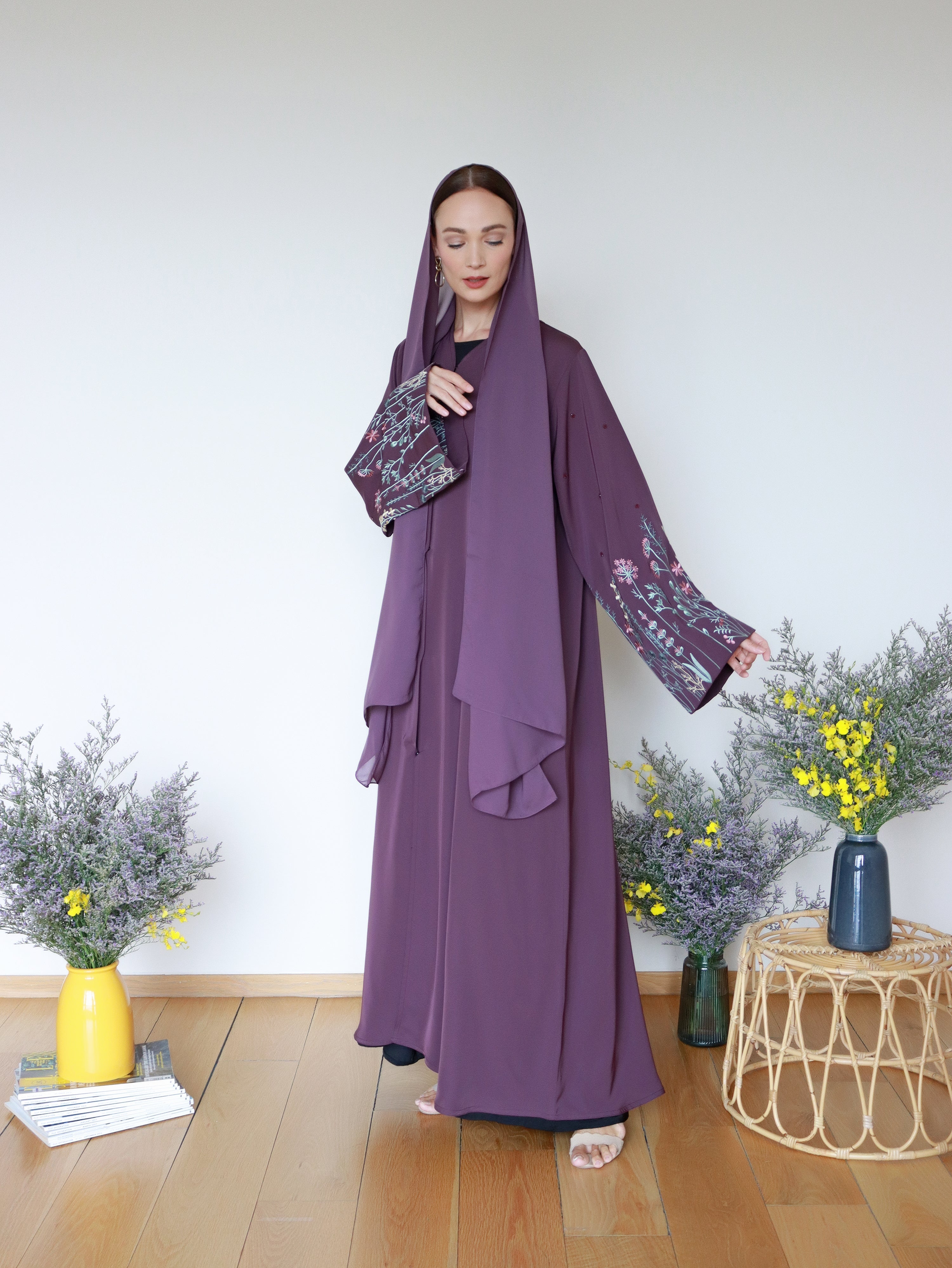 Marya Abaya in Deep Plum