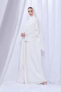 Kyra Abaya in Off White