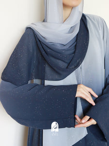 Najma Ombre Abaya in Grey