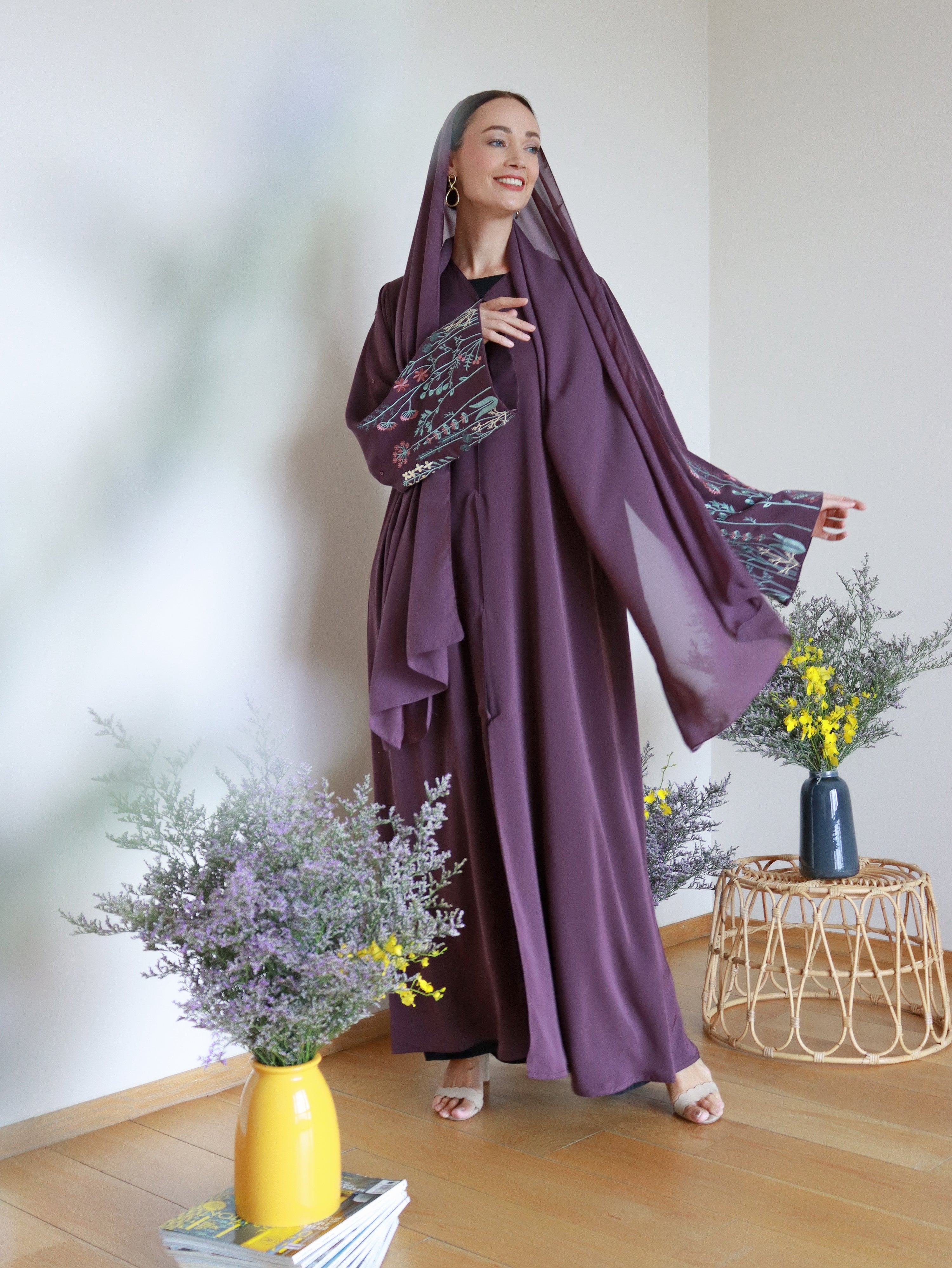 Marya Abaya in Deep Plum