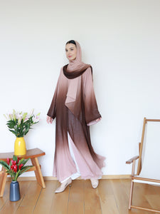 Najma Ombre Abaya 2.0 in Brunette