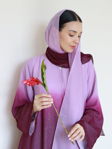 Najma Ombre Abaya in Purple