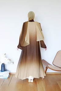 Najma Ombre Abaya in Caramel