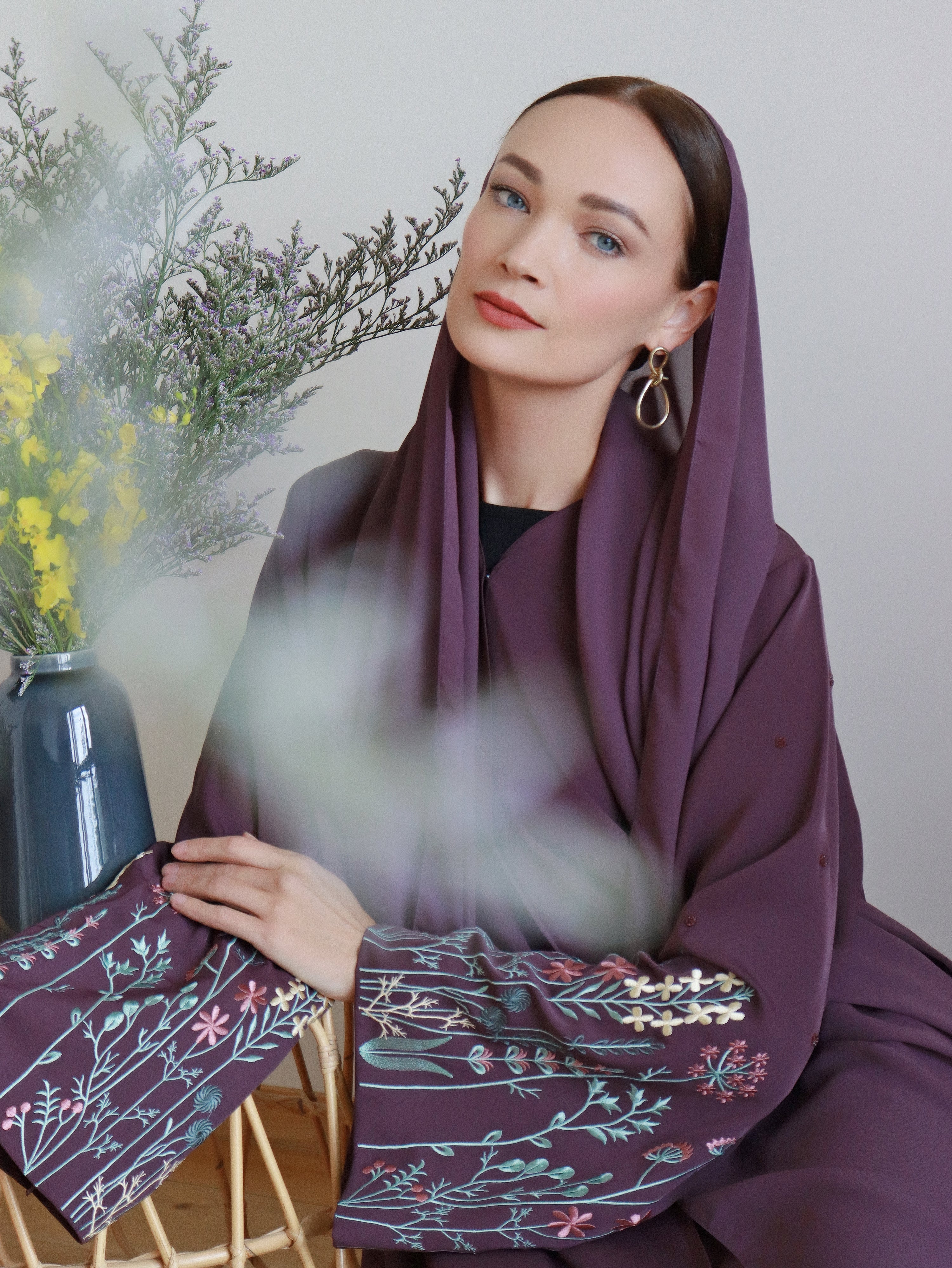 Marya Abaya in Deep Plum