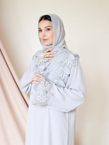 Lilia Abaya in Light Grey