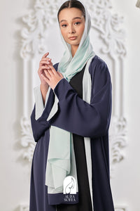 Maysa Reversible Abaya in Navy Blue / Baby Blue