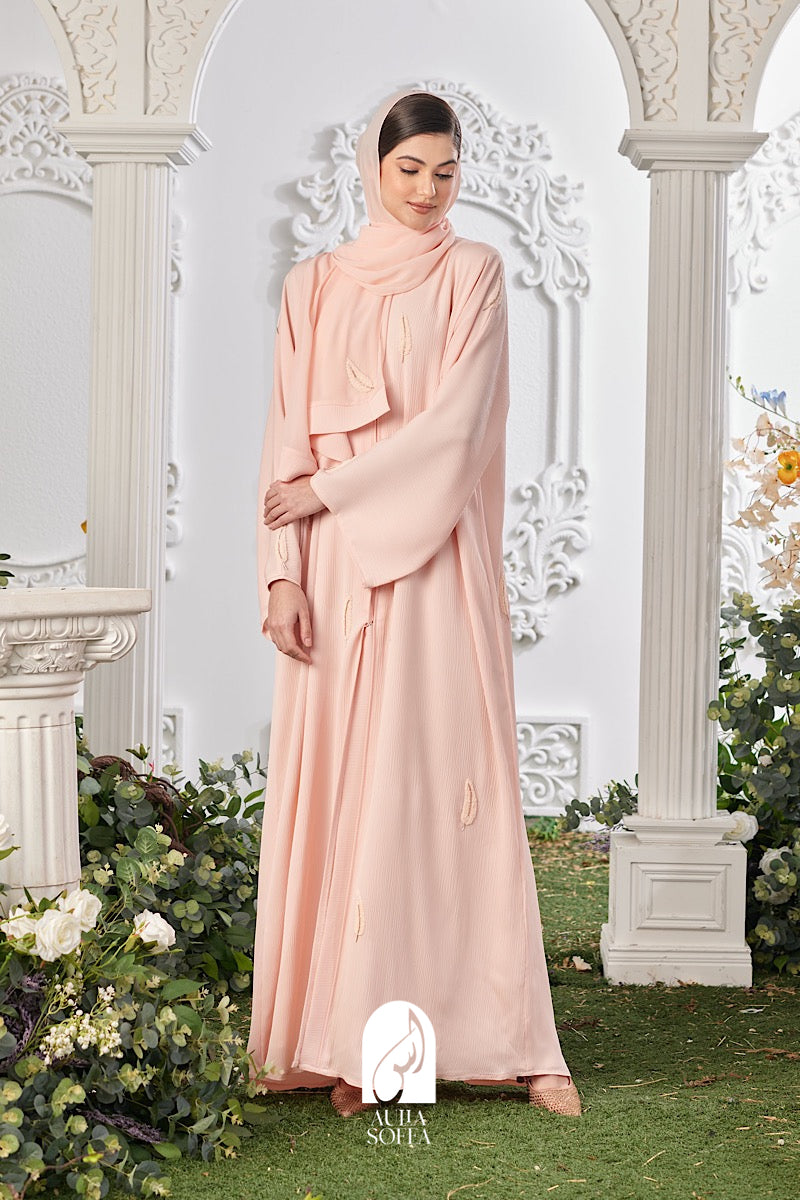 Shifa Abaya in Soft Peach