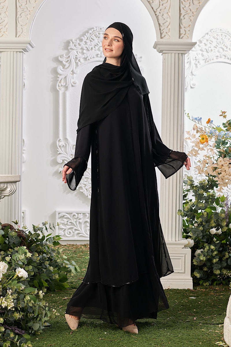 Althea Abaya in Black