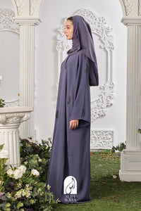 Shifa Abaya in Bluish Grey