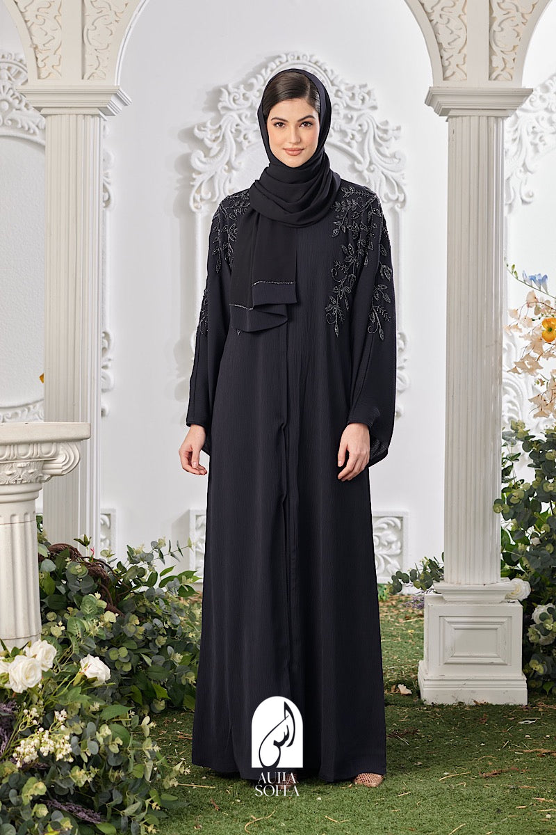 Madiha Abaya in Navy Blue