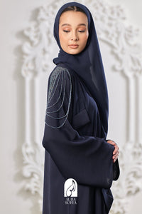 Adawiya Abaya in Navy Blue