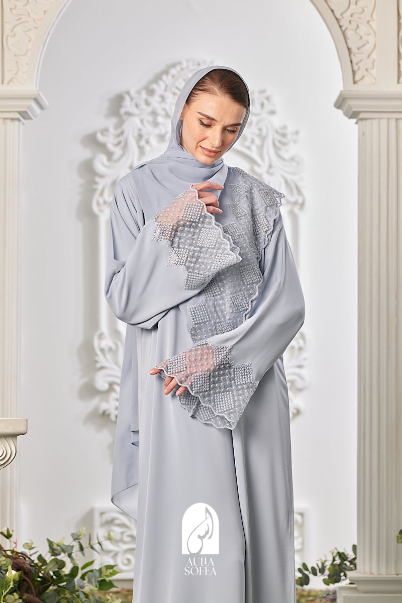 Amalia Abaya in Powder Blue