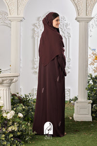 Shifa Abaya in Dark Plum