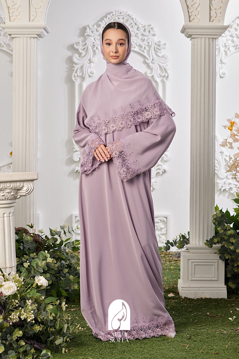 Zahia Abaya in Dusty Lavender