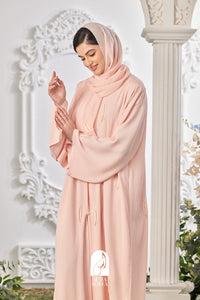 Shifa Abaya in Soft Peach