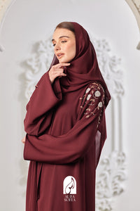 Fatma Abaya in Maroon