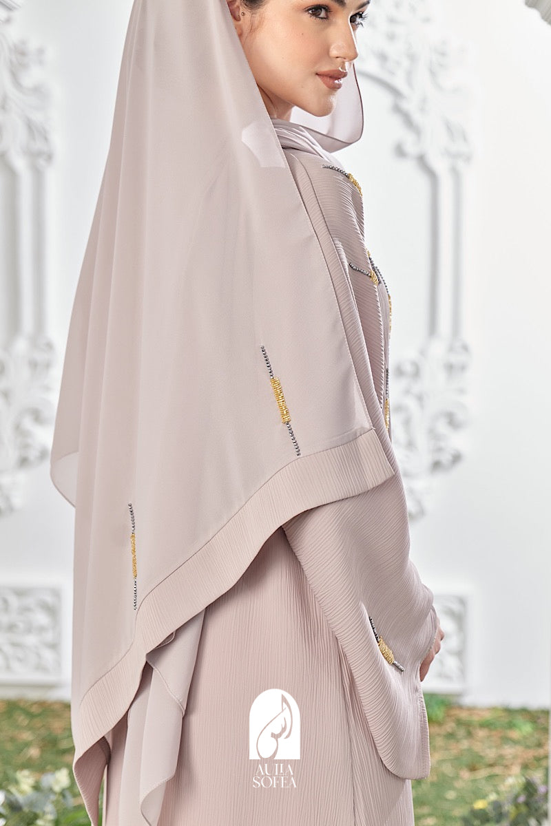 Inaara Abaya in Taupe