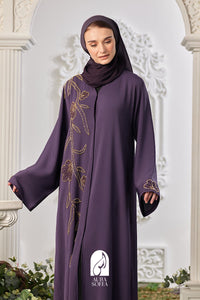 Khaleeda Abaya in Violet Purple