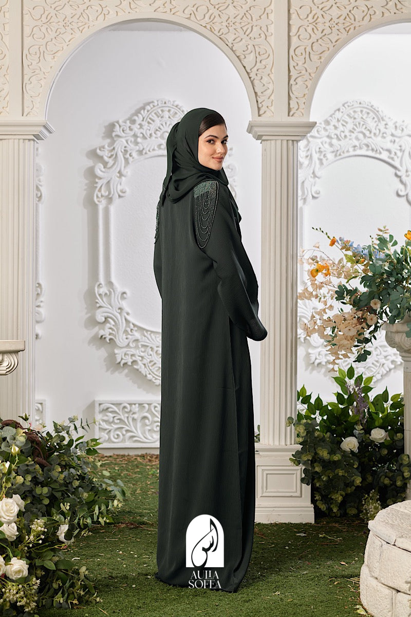 Adawiya Abaya in Aurora Green