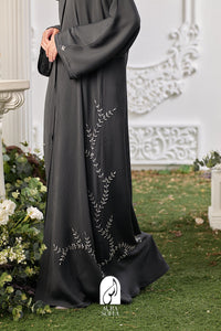 Laiqa Abaya in Dark Grey