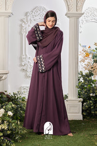 Afsha Abaya in Dark Plum