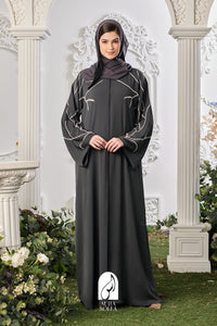 Daniya Abaya in Dark Grey