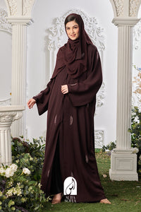 Shifa Abaya in Dark Plum