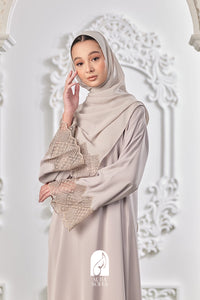 Amalia Abaya in Light Grey