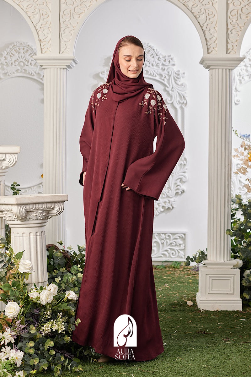 Fatma Abaya in Maroon