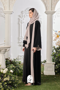 Maysa Reversible Abaya in Black/ Grey