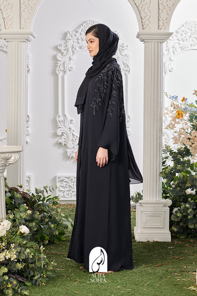 Madiha Abaya in Navy Blue