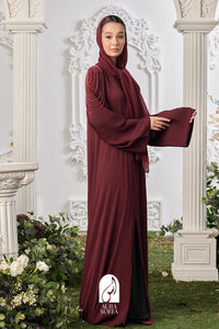 Adawiya Abaya in Maroon