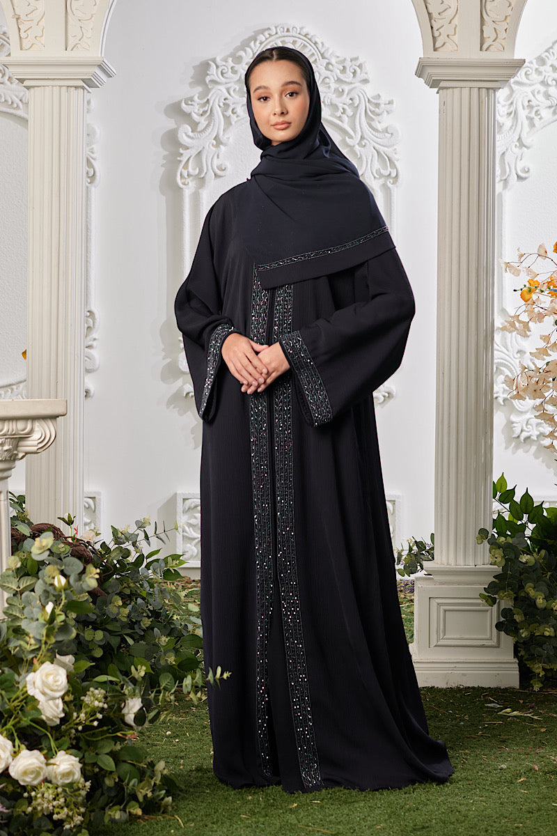 Kyra Abaya in Navy Blue