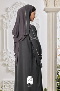 Daniya Abaya in Dark Grey