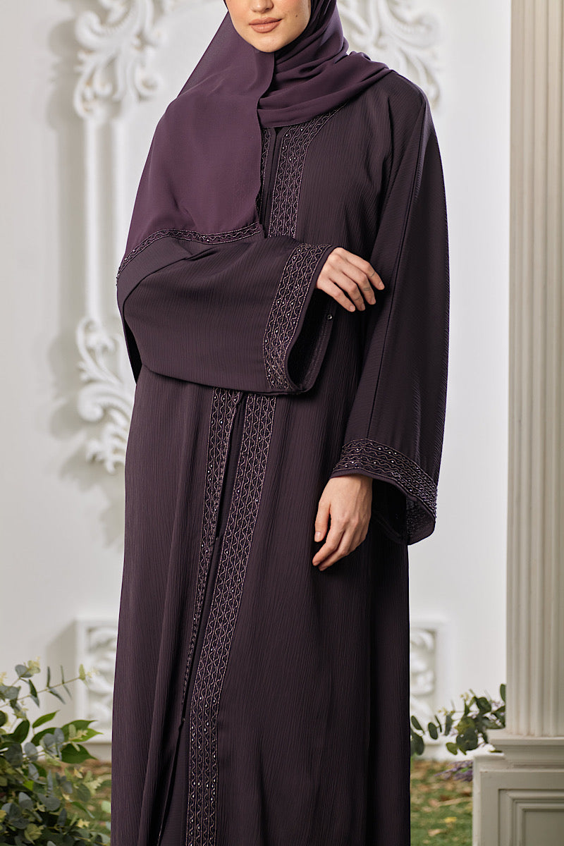 Kyra Abaya in Dark Plum