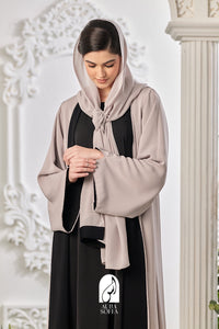 Maysa Reversible Abaya in Black/ Grey