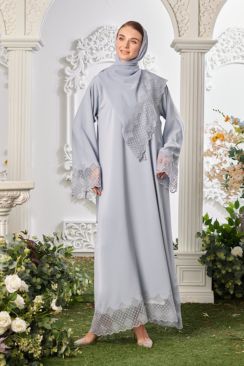 Amalia Abaya in Powder Blue