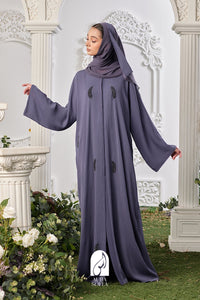 Shifa Abaya in Bluish Grey