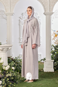 Madiha Abaya in Light Grey