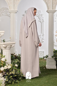 Warda Abaya in Light Grey