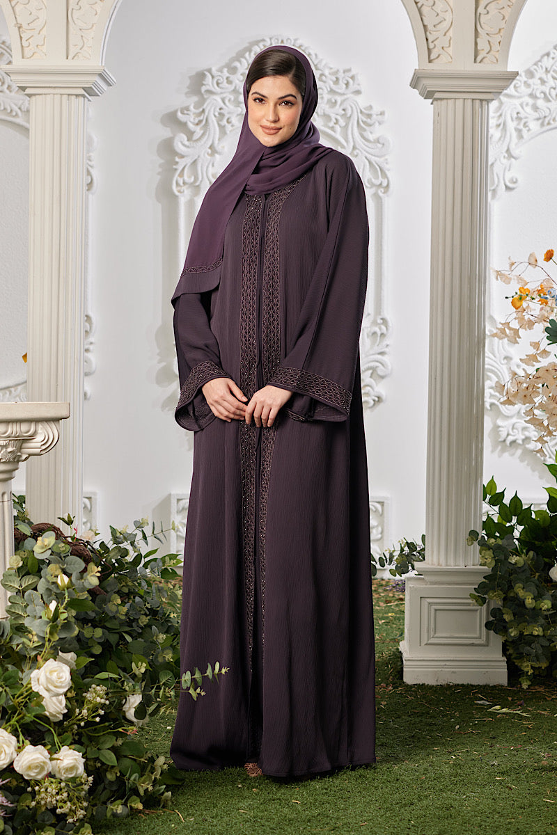 Kyra Abaya in Dark Plum